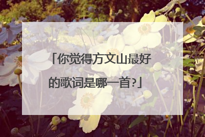 你觉得方文山最好的歌词是哪一首?