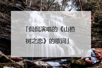 侃侃演唱的《山楂树之恋》的歌词