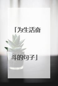 为生活奋斗的句子