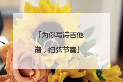 为你写诗吉他谱,扫弦节奏