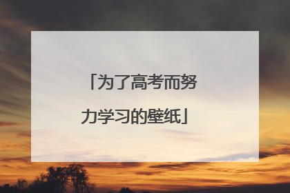 为了高考而努力学习的壁纸