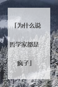 为什么说哲学家都是疯子