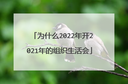 为什么2022年开2021年的组织生活会
