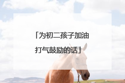 为初二孩子加油打气鼓励的话