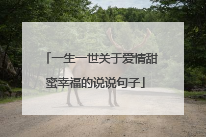 一生一世关于爱情甜蜜幸福的说说句子