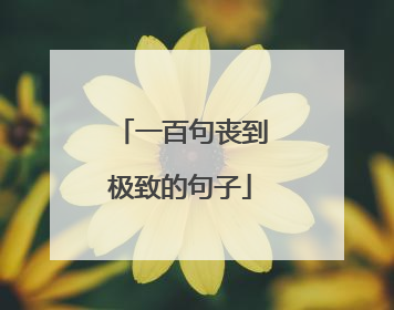 一百句丧到极致的句子