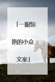 一眼惊艳的小众文案