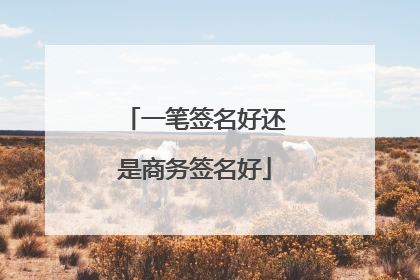 一笔签名好还是商务签名好