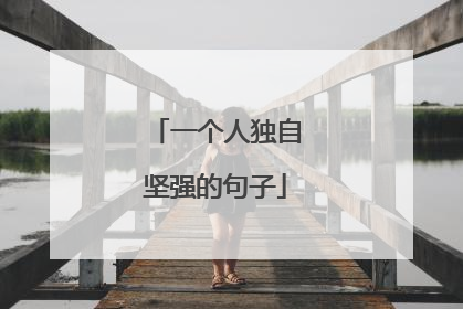 一个人独自坚强的句子