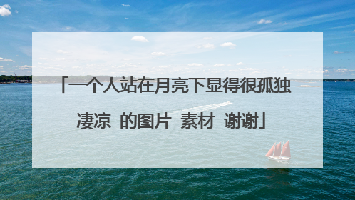 一个人站在月亮下显得很孤独 凄凉 的图片 素材 谢谢