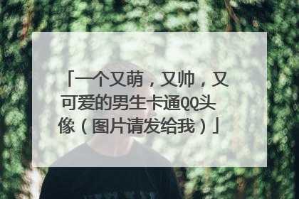 一个又萌,又帅,又可爱的男生卡通QQ头像(图片请发给我)
