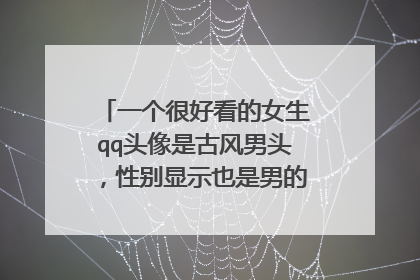 一个很好看的女生qq头像是古风男头，性别显示也是男的，这表示什么？不想被别人打扰吗