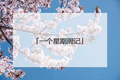 一个星期周记