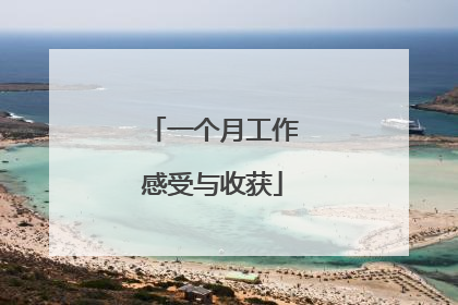 一个月工作感受与收获