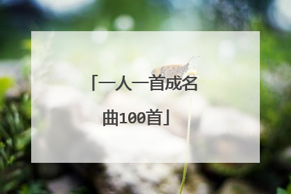 一人一首成名曲100首