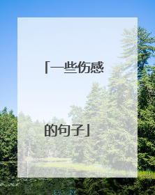 一些伤感的句子