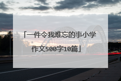 一件令我难忘的事小学作文500字10篇