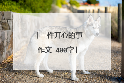 一件开心的事 作文 400字
