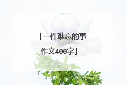 一件难忘的事作文400字