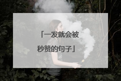 一发就会被秒赞的句子