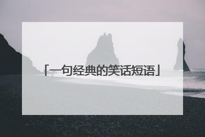 一句经典的笑话短语