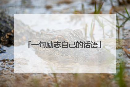 一句励志自己的话语