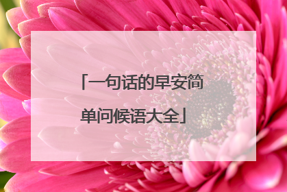 一句话的早安简单问候语大全