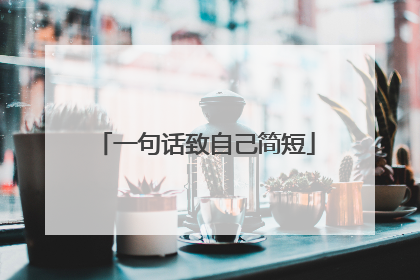 一句话致自己简短