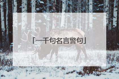 一千句名言警句