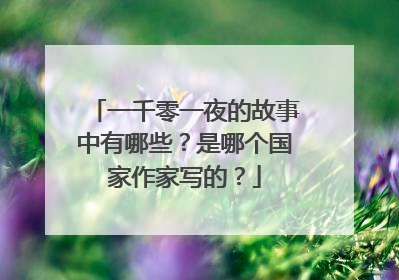 一千零一夜的故事中有哪些？是哪个国家作家写的？