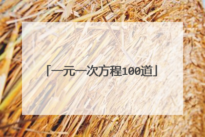 一元一次方程100道