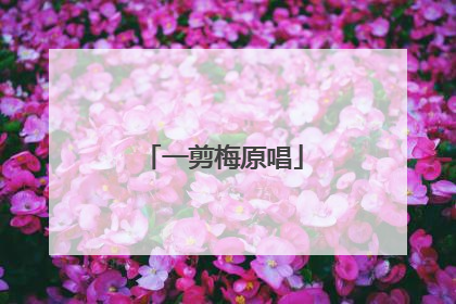 一剪梅原唱