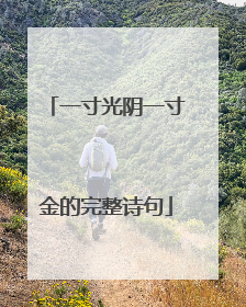 一寸光阴一寸金的完整诗句