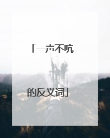 一声不吭的反义词