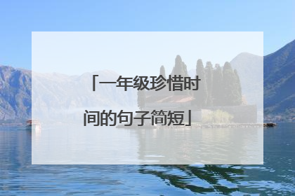 一年级珍惜时间的句子简短
