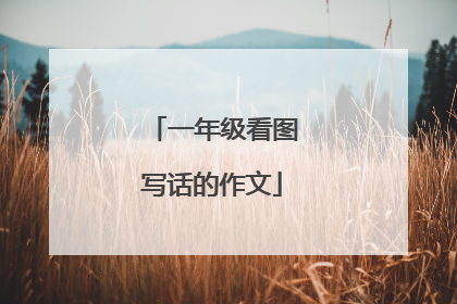 一年级看图写话的作文