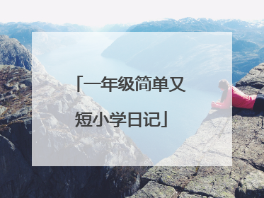 一年级简单又短小学日记