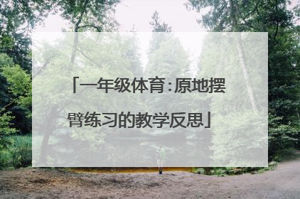 一年级体育:原地摆臂练习的教学反思