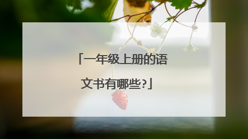 一年级上册的语文书有哪些?