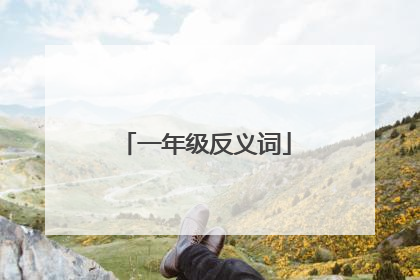 一年级反义词