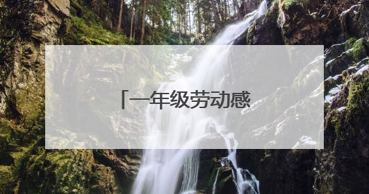 一年级劳动感言怎么写?