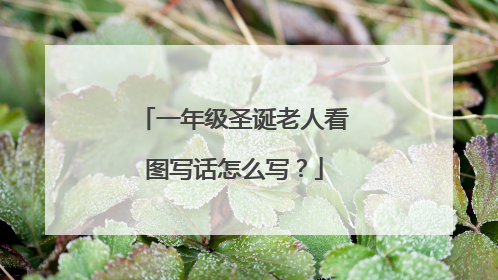 一年级圣诞老人看图写话怎么写?