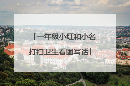 一年级小红和小名打扫卫生看图写话