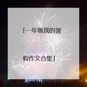 一年级我的暑假作文合集