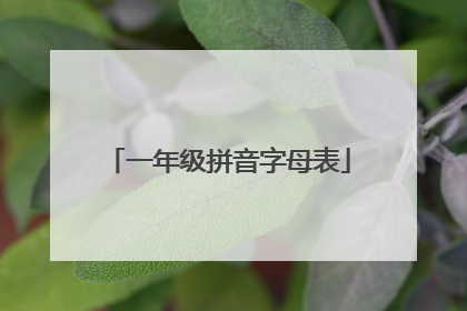 一年级拼音字母表