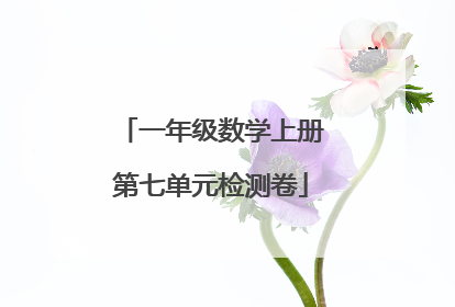一年级数学上册第七单元检测卷