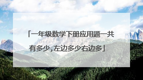 一年级数学下册应用题一共有多少,左边多少右边多