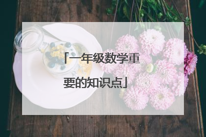 一年级数学重要的知识点