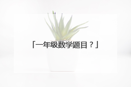 一年级数学题目？