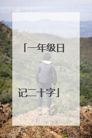 一年级日记二十字